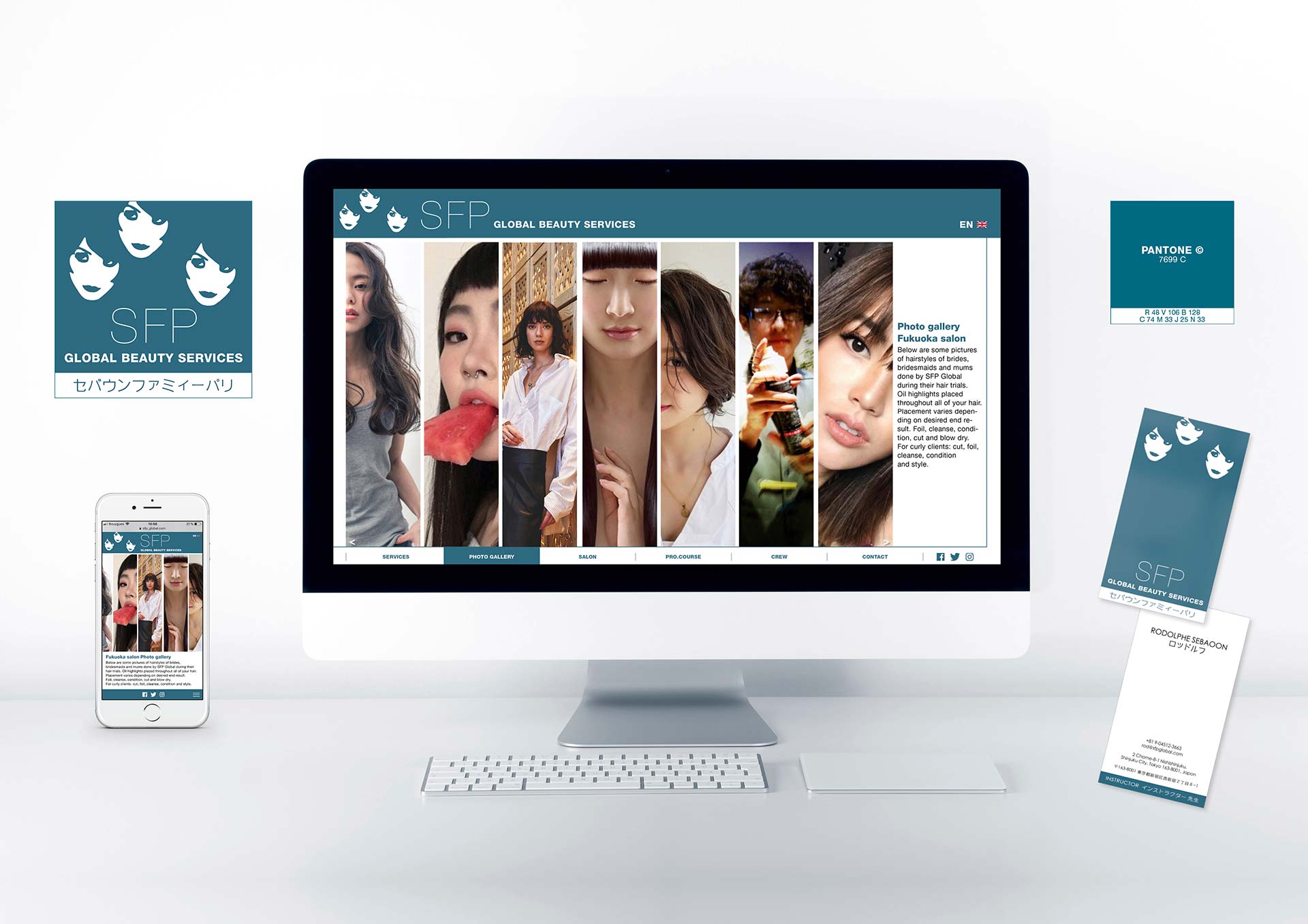 Identité visuelle SFP Global – web design coiffure & beauté